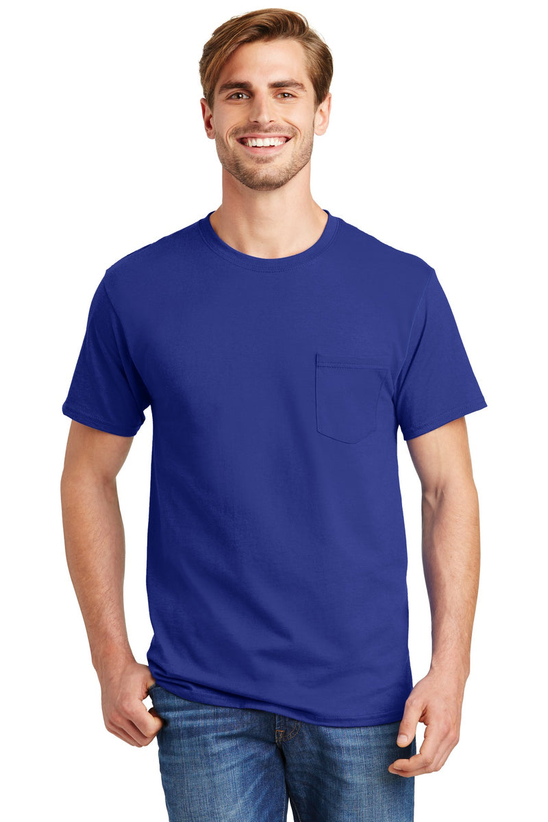 Load image into Gallery viewer, Hanes - Authentic 100%  Cotton T-Shirt with Pocket.  5590
