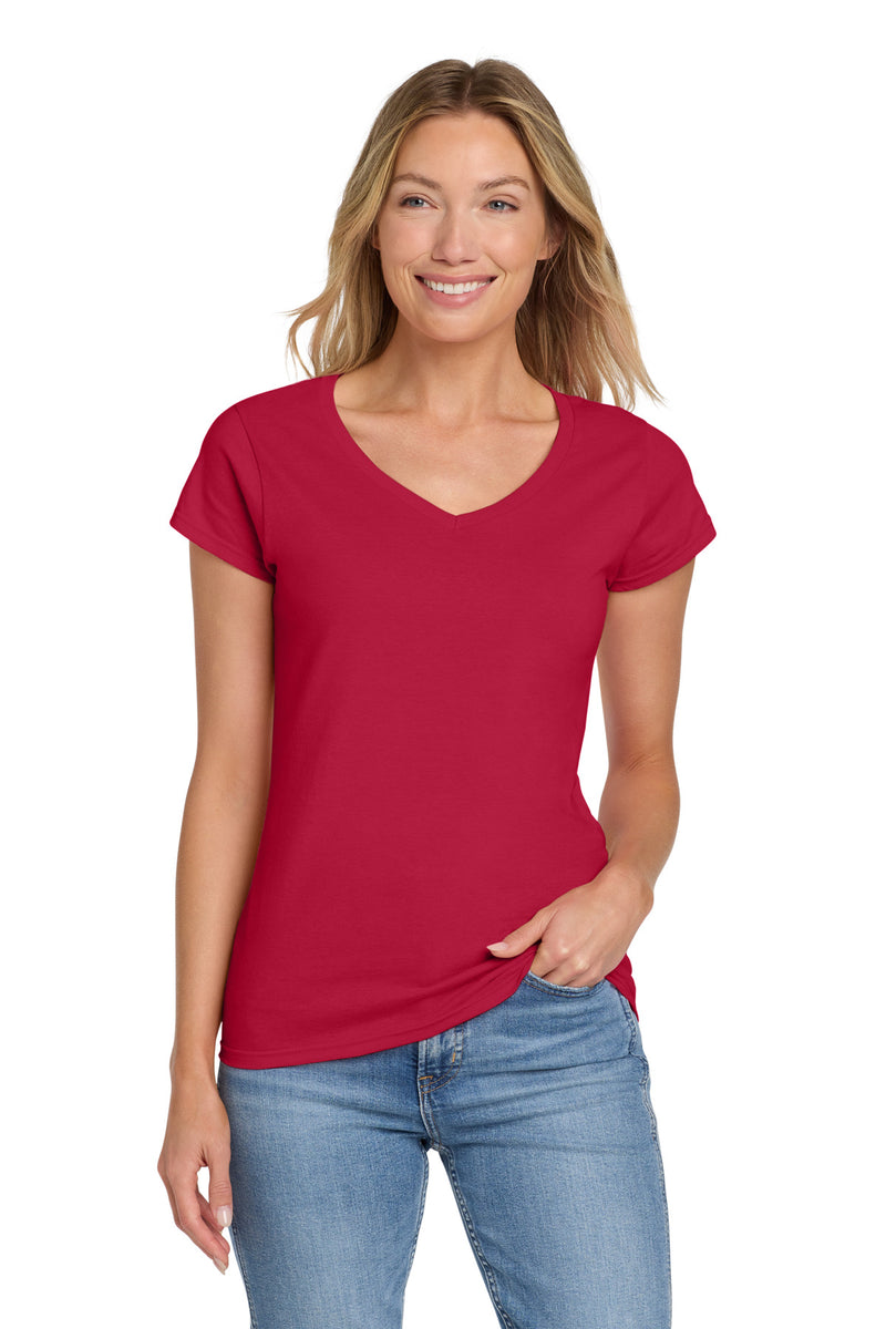 Load image into Gallery viewer, Gildan Softstyle Women&#39;s Fit V-Neck T-Shirt. 64V00L
