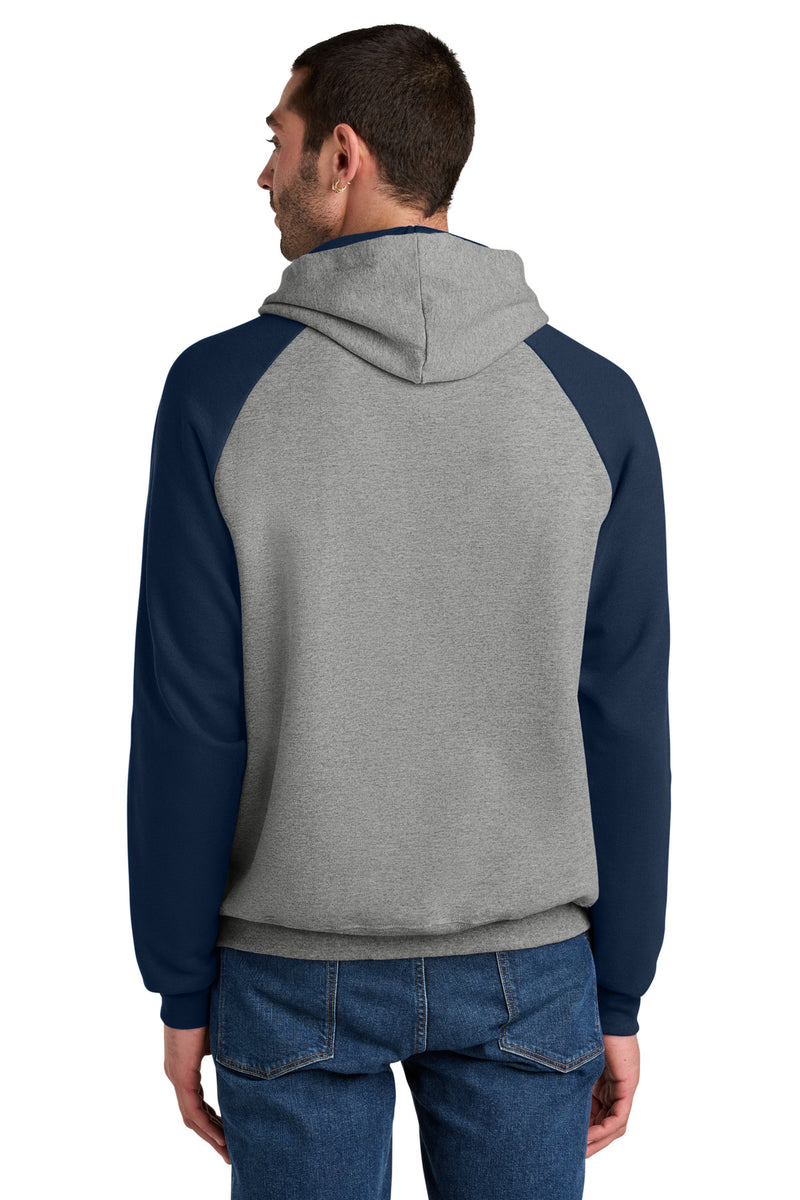 Load image into Gallery viewer, Jerzees Unisex NuBlend Colorblock Raglan Hoodie Sweatshirt 96C
