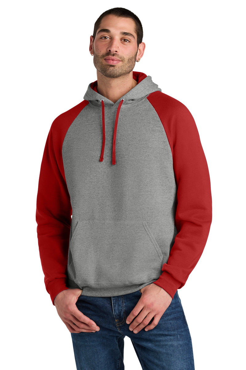 Load image into Gallery viewer, Jerzees Unisex NuBlend Colorblock Raglan Hoodie Sweatshirt 96C
