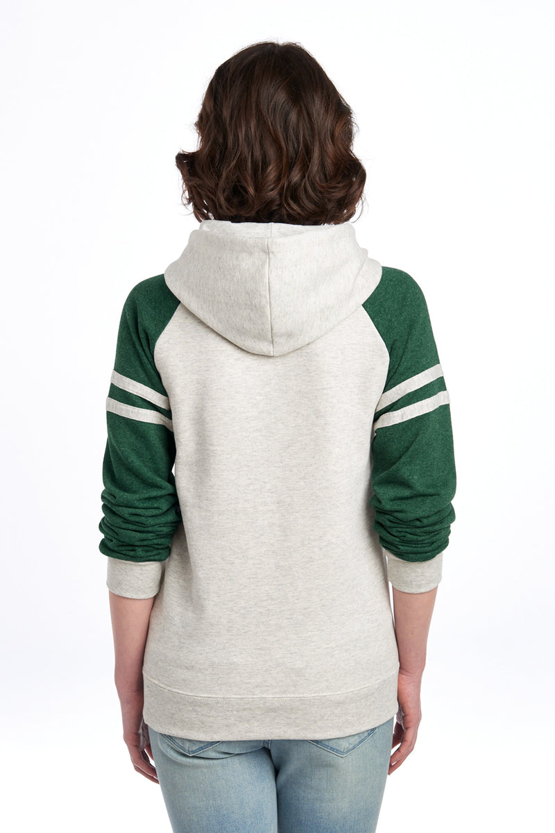 Load image into Gallery viewer, Jerzees Unisex NuBlend Varsity Colorblock Hooded Sweatshirt 97C
