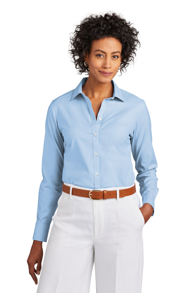 Load image into Gallery viewer, Brooks Brothers Women&#39;s Wrinkle-Free Stretch Pinpoint Shirt BB18001

