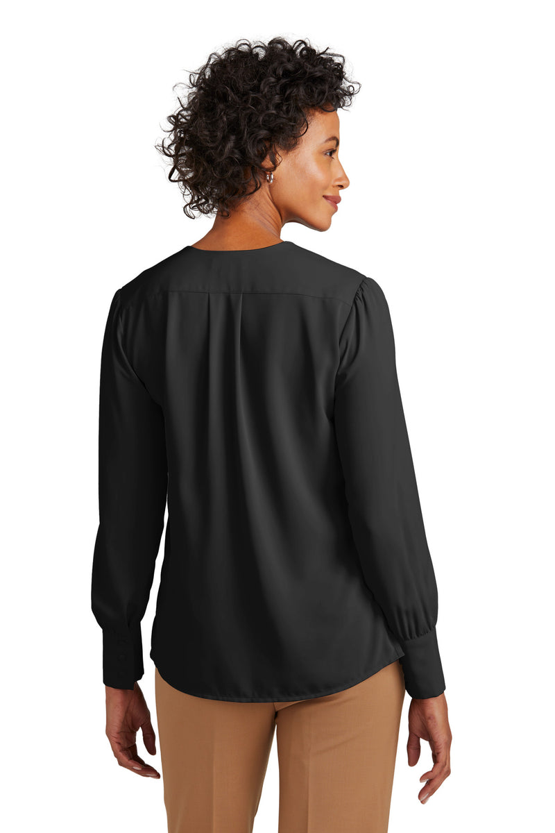 Load image into Gallery viewer, Brooks Brothers Women&#39;s Open-Neck Satin Blouse BB18009
