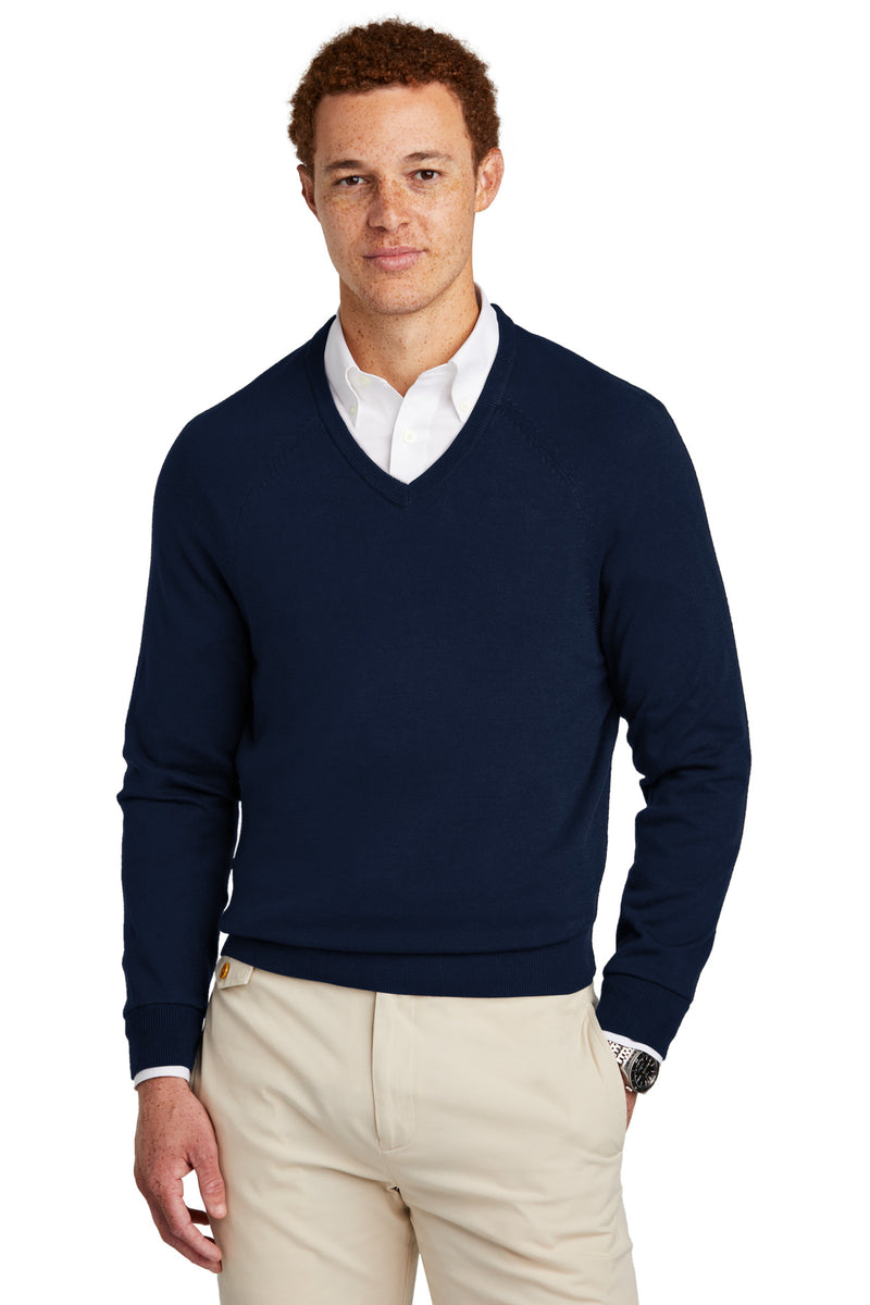 Load image into Gallery viewer, Brooks Brothers Cotton Stretch V-Neck Sweater BB18400
