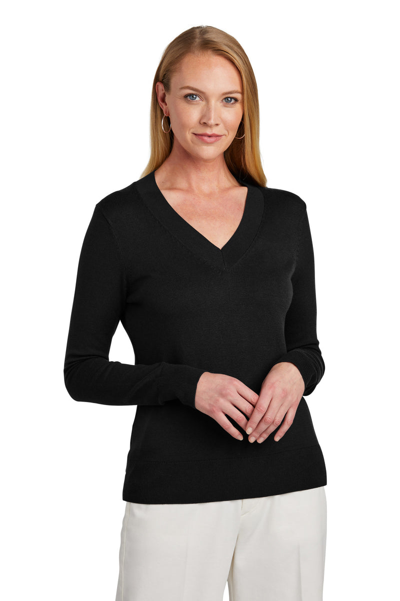Load image into Gallery viewer, Brooks Brothers Women&#39;s Cotton Stretch V-Neck Sweater BB18401
