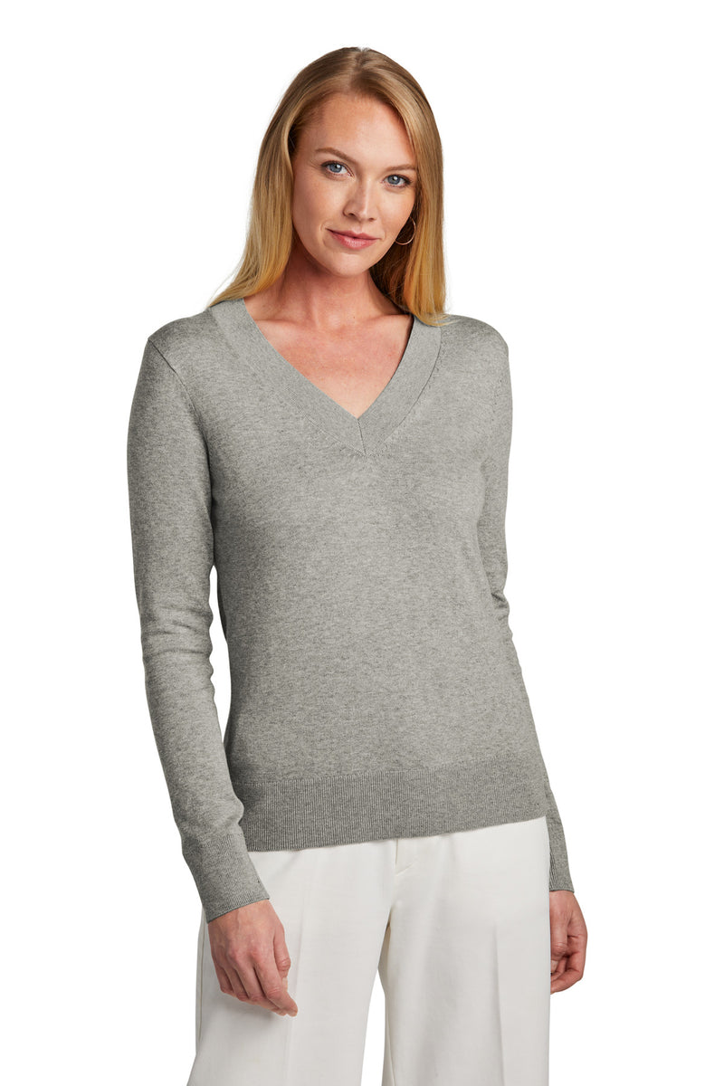 Load image into Gallery viewer, Brooks Brothers Women&#39;s Cotton Stretch V-Neck Sweater BB18401
