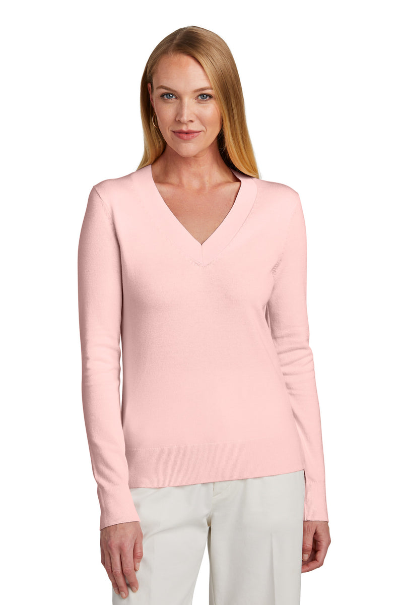 Load image into Gallery viewer, Brooks Brothers Women&#39;s Cotton Stretch V-Neck Sweater BB18401
