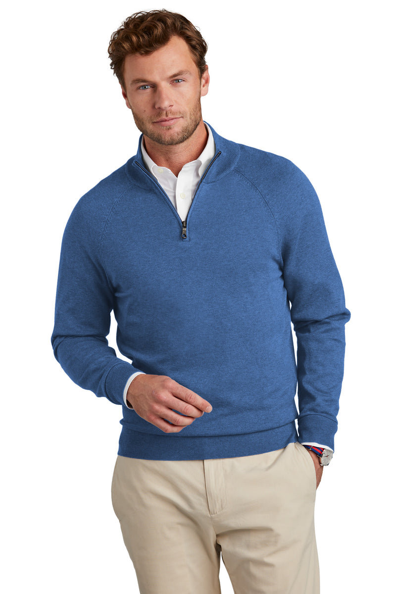Load image into Gallery viewer, Brooks Brothers Cotton Stretch 1/4-Zip Sweater BB18402
