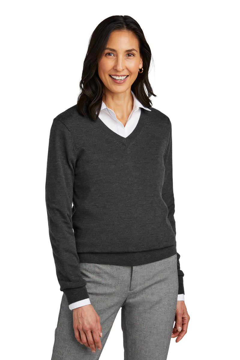 Load image into Gallery viewer, Brooks Brothers Women&#39;s Washable Merino V-Neck Sweater BB18411
