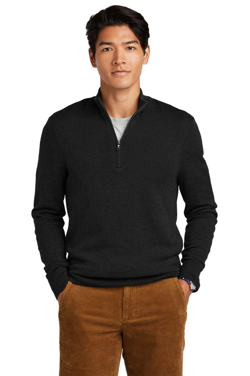 Load image into Gallery viewer, Brooks Brothers Washable Merino Birdseye 1/4-Zip Sweater BB18412
