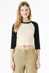 BELLA+CANVAS Women's Micro Rib 3/4 Raglan Baby Tee BC1200