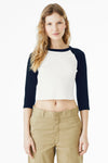 BELLA+CANVAS Women's Micro Rib 3/4 Raglan Baby Tee BC1200