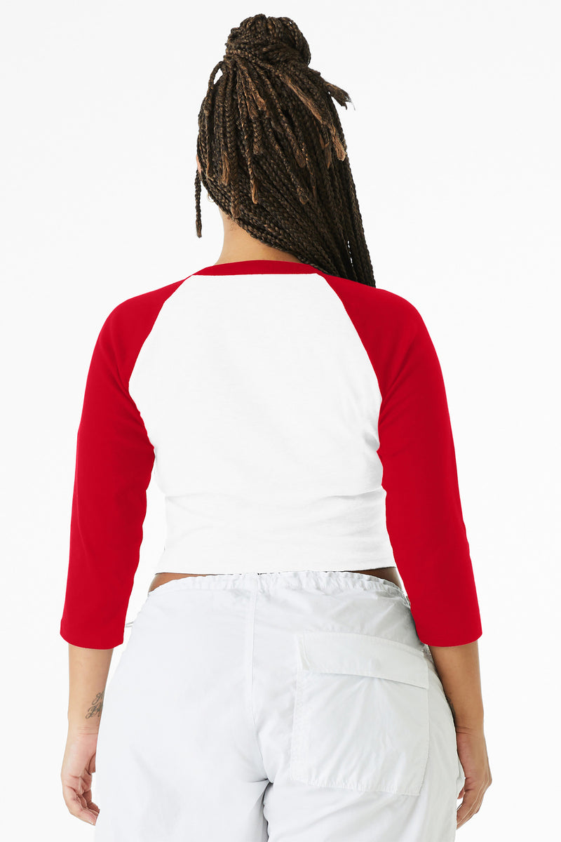 Load image into Gallery viewer, BELLA+CANVAS Women&#39;s Micro Rib 3/4 Raglan Baby Tee BC1200
