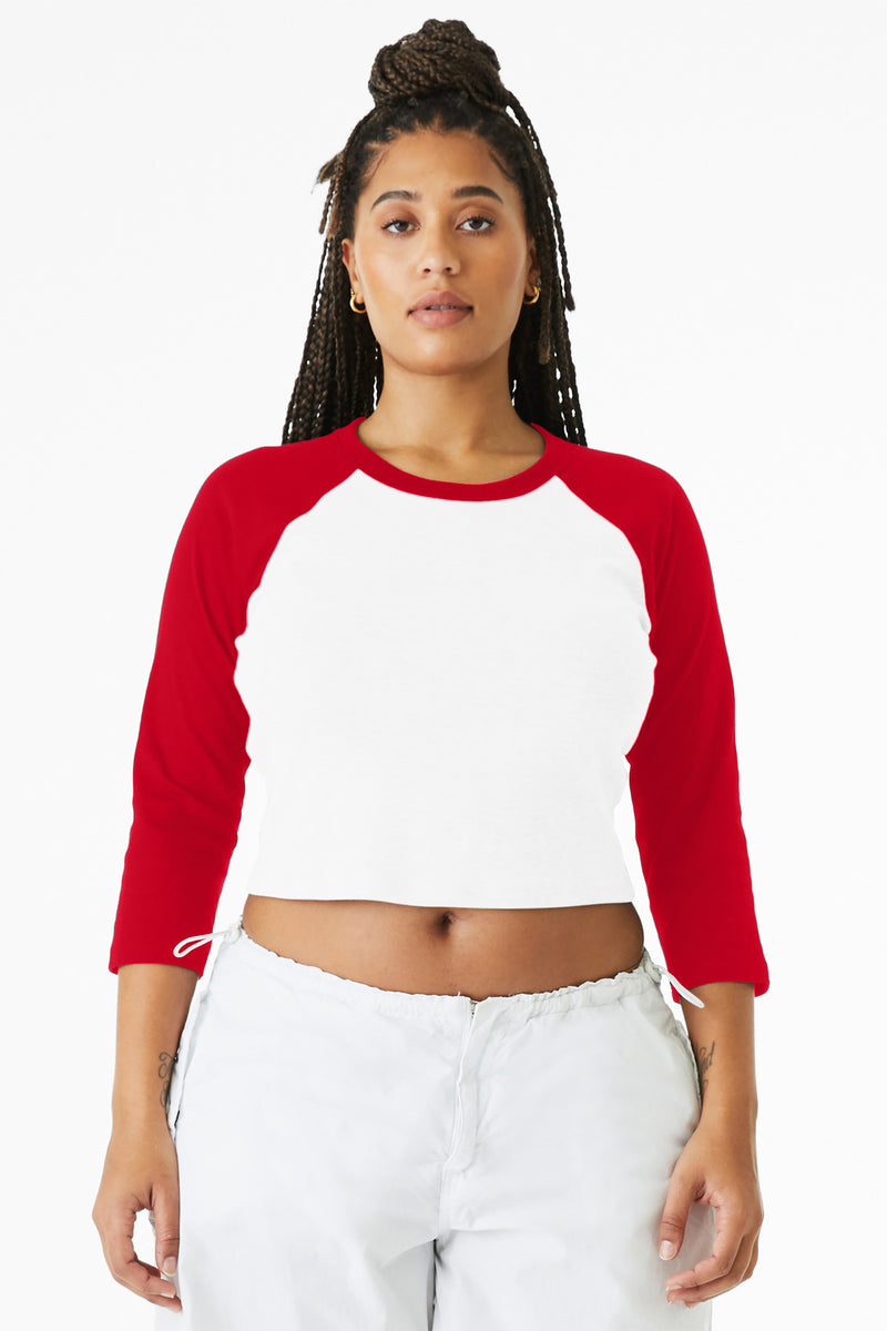 Load image into Gallery viewer, BELLA+CANVAS Women&#39;s Micro Rib 3/4 Raglan Baby Tee BC1200
