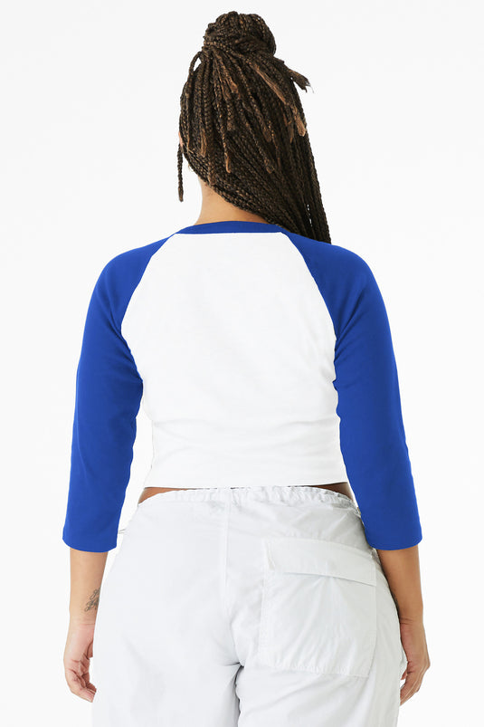 BELLA+CANVAS Women's Micro Rib 3/4 Raglan Baby Tee BC1200