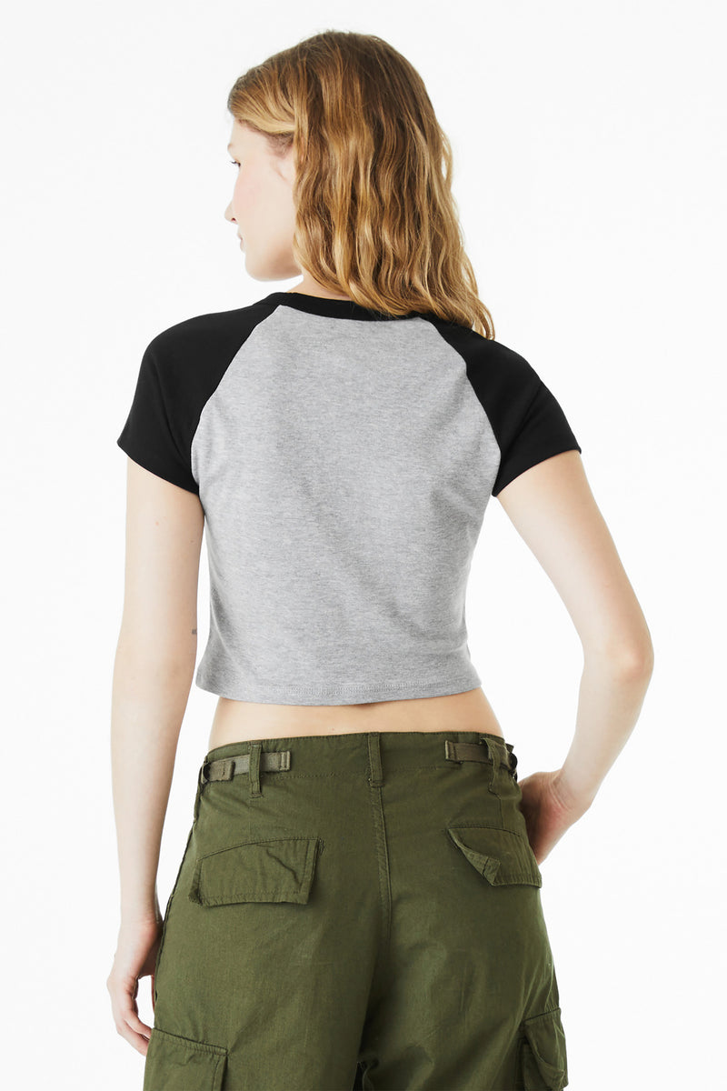 Load image into Gallery viewer, BELLA+CANVAS Women&#39;s Micro Rib Raglan Baby Tee BC1201
