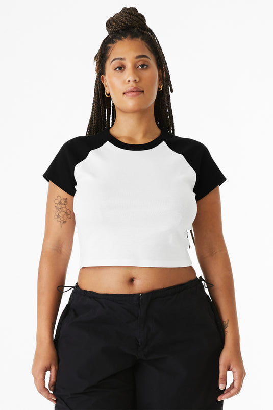 BELLA+CANVAS Women's Micro Rib Raglan Baby Tee BC1201
