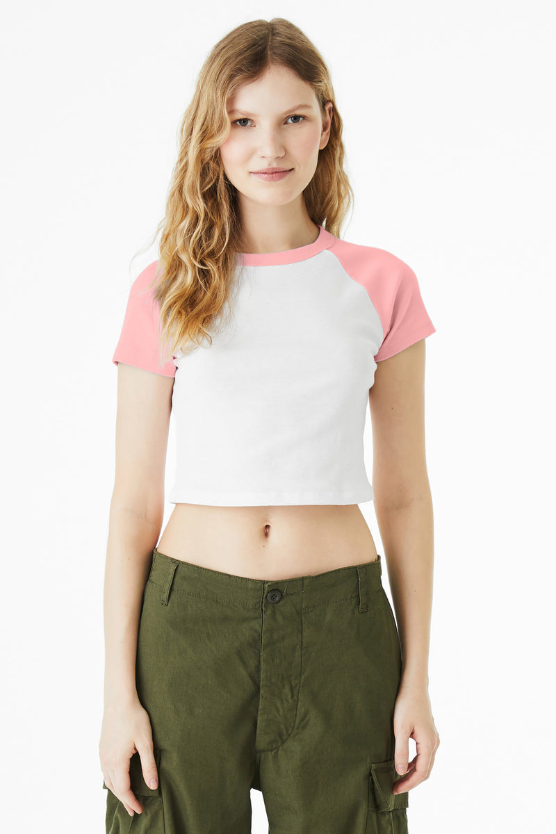 Load image into Gallery viewer, BELLA+CANVAS Women&#39;s Micro Rib Raglan Baby Tee BC1201
