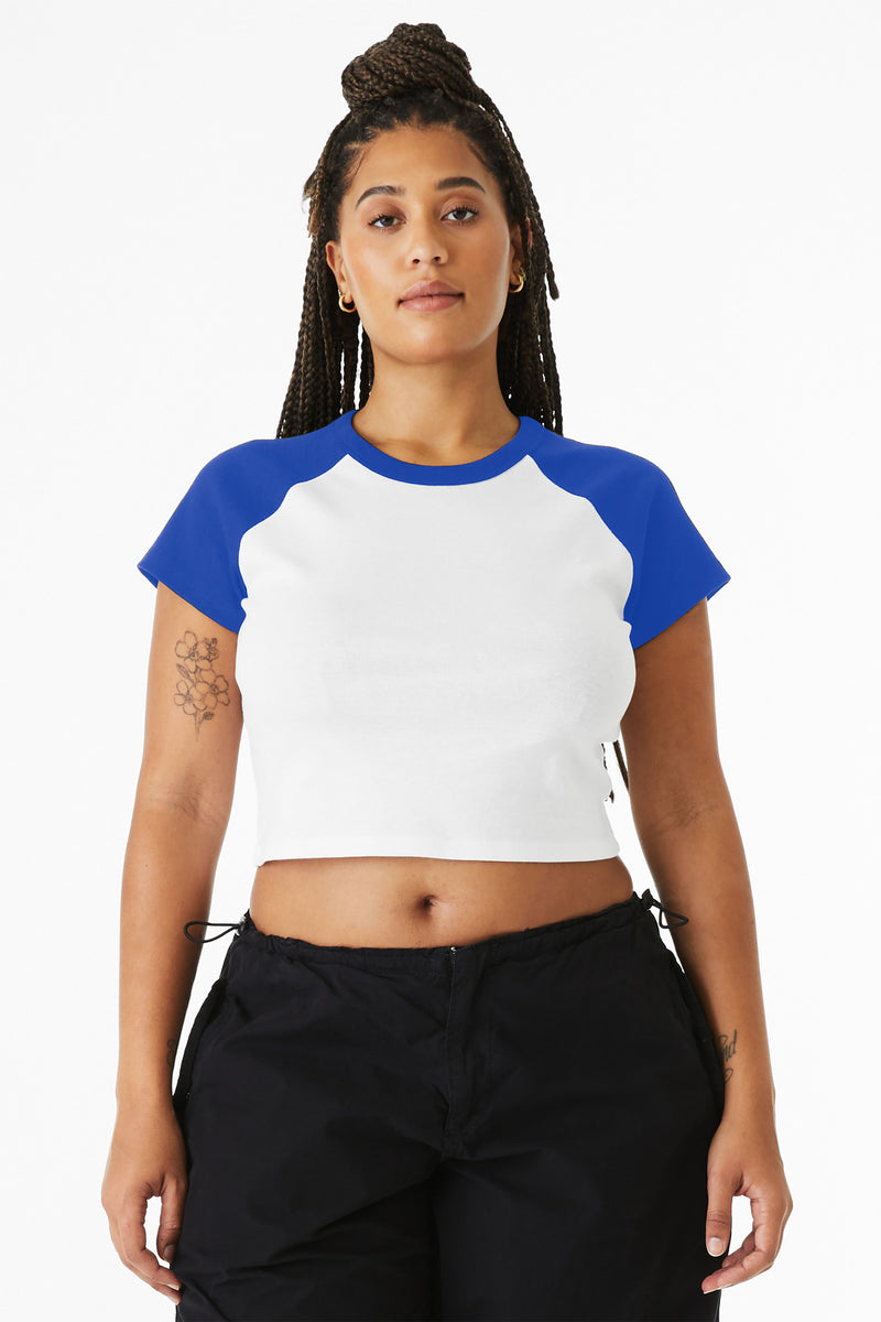 Load image into Gallery viewer, BELLA+CANVAS Women&#39;s Micro Rib Raglan Baby Tee BC1201
