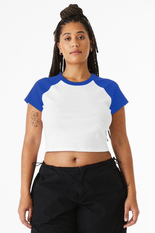 BELLA+CANVAS Women's Micro Rib Raglan Baby Tee BC1201