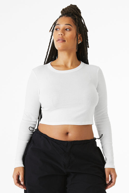 BELLA+CANVAS Women's Micro Rib Long Sleeve Baby Tee BC1501