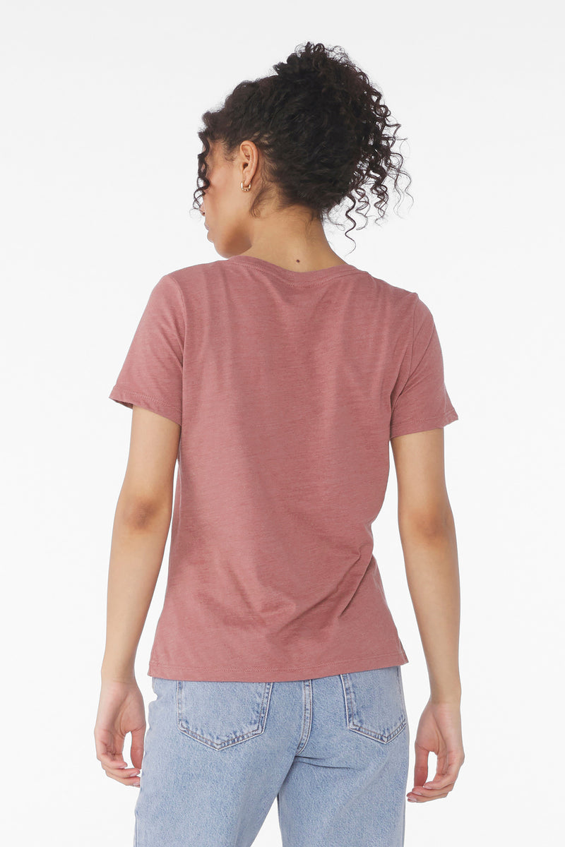Load image into Gallery viewer, BELLA+CANVAS Women&#39;s Relaxed Heather CVC V-Neck Tee BC6405CVC
