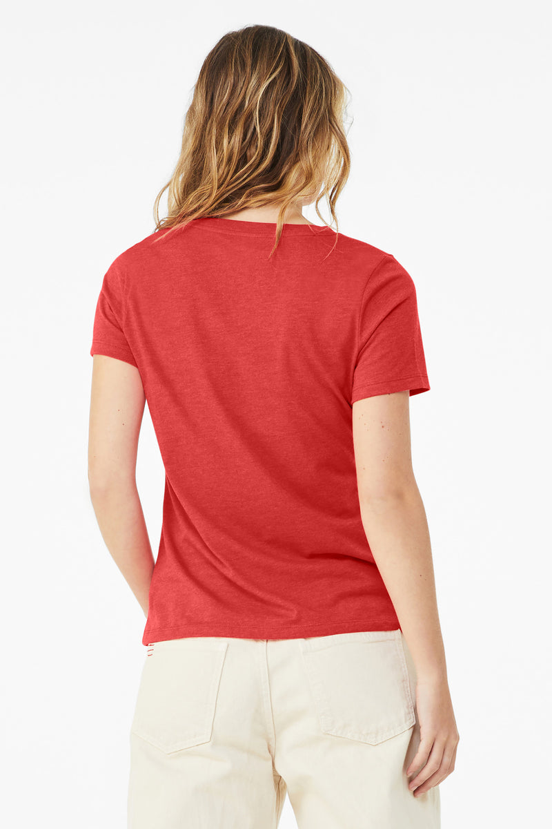 Load image into Gallery viewer, BELLA+CANVAS Women&#39;s Relaxed Heather CVC V-Neck Tee BC6405CVC

