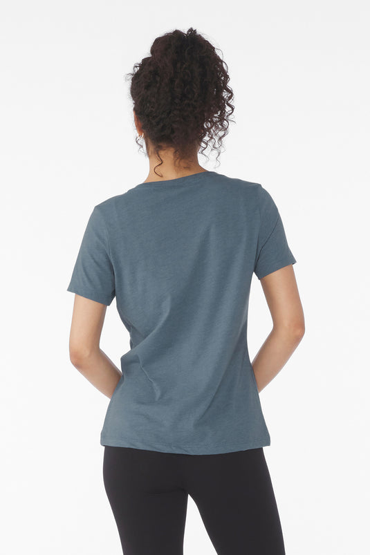 BELLA+CANVAS Women's Relaxed Heather CVC V-Neck Tee BC6405CVC
