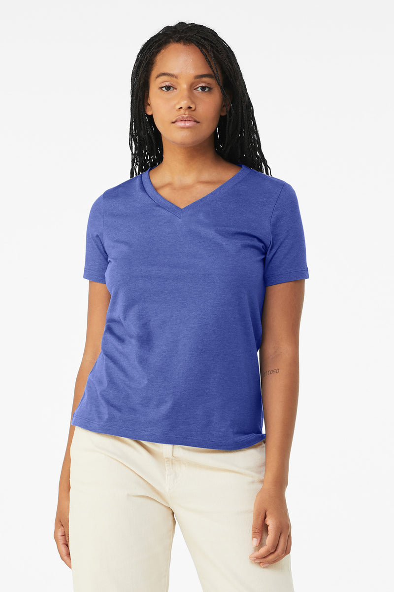 Load image into Gallery viewer, BELLA+CANVAS Women&#39;s Relaxed Heather CVC V-Neck Tee BC6405CVC
