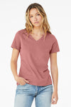 BELLA+CANVAS  Women's Relaxed Jersey Short Sleeve V-Neck Tee. BC6405