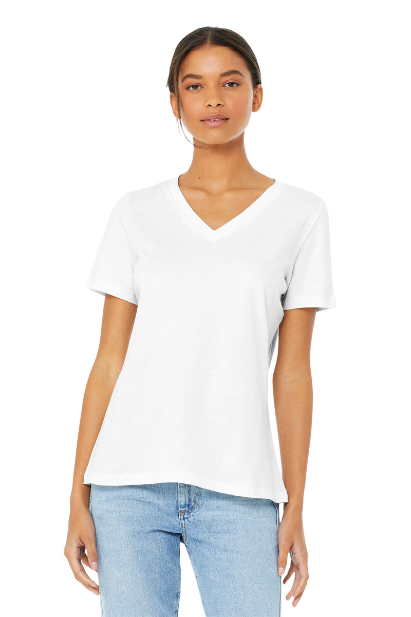 Load image into Gallery viewer, BELLA+CANVAS  Women&#39;s Relaxed Jersey Short Sleeve V-Neck Tee. BC6405
