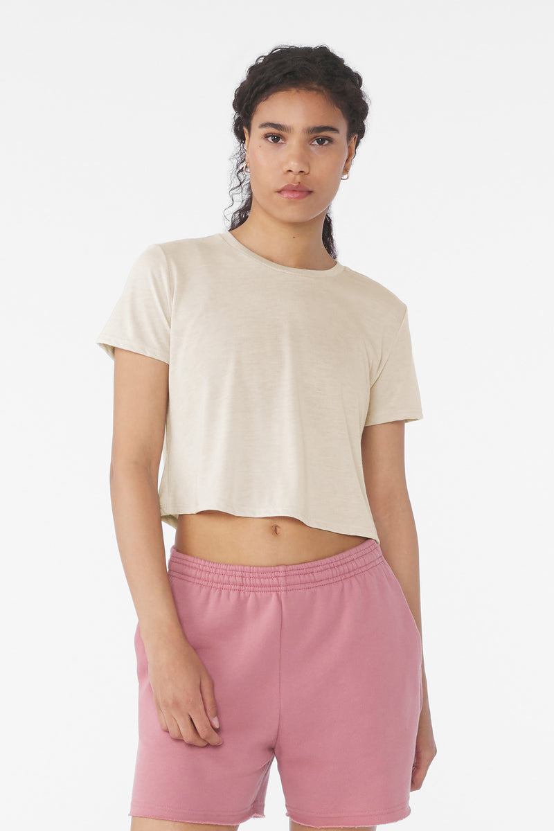 Load image into Gallery viewer, BELLA+CANVAS Women&#39;s Flowy Cropped Tee BC8882
