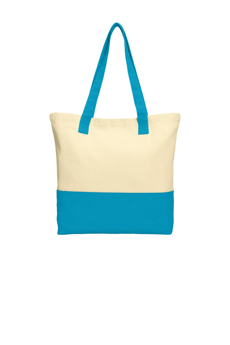 Load image into Gallery viewer, Port Authority Colorblock Cotton Tote. BG414
