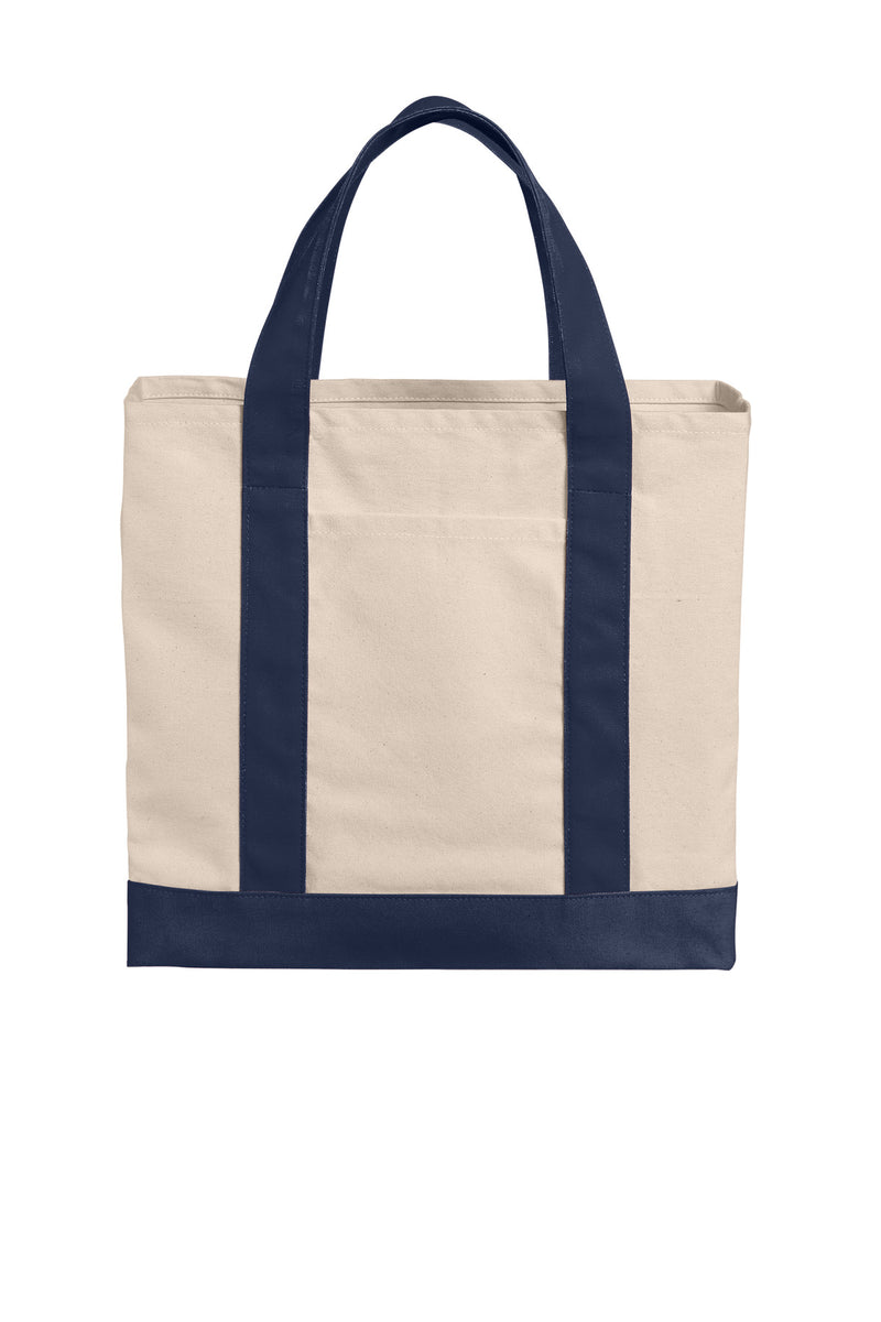 Load image into Gallery viewer, Port Authority Cotton Canvas Two-Tone Tote BG429
