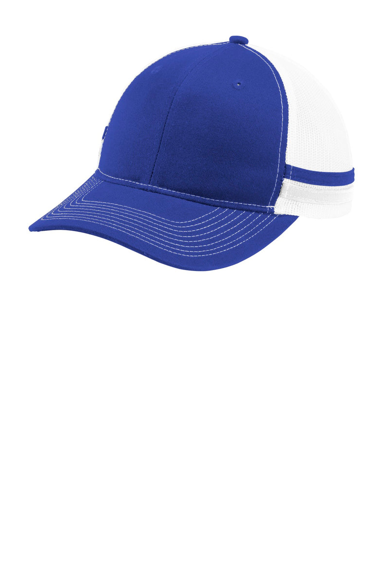 Load image into Gallery viewer, Port Authority  Two-Stripe Snapback Trucker Cap. C113
