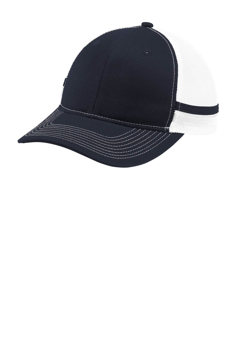 Load image into Gallery viewer, Port Authority  Two-Stripe Snapback Trucker Cap. C113
