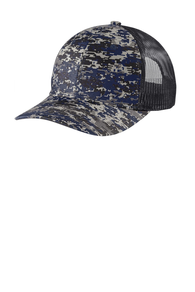 Load image into Gallery viewer, Port Authority  Digi Camo Snapback Trucker Cap C114
