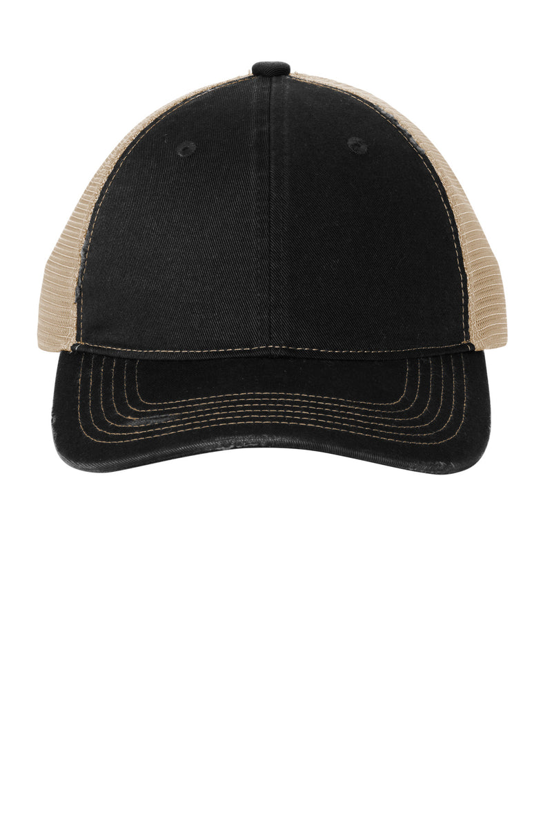 Load image into Gallery viewer, Port Authority Distressed Mesh Back Cap C600
