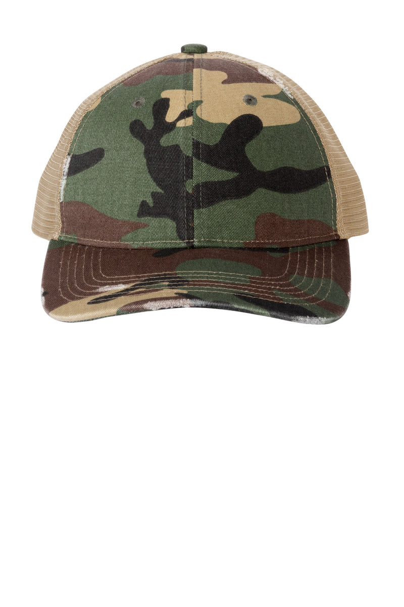 Load image into Gallery viewer, Port Authority Distressed Mesh Back Cap C600

