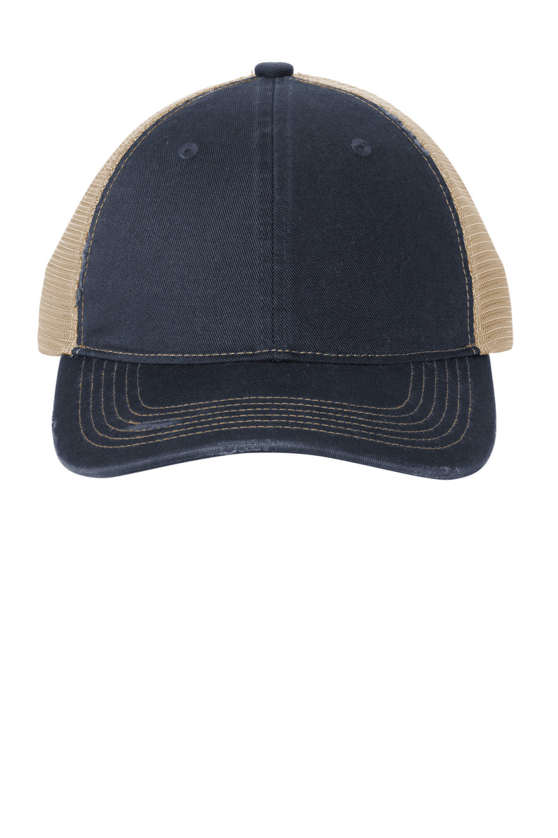 Load image into Gallery viewer, Port Authority Distressed Mesh Back Cap C600
