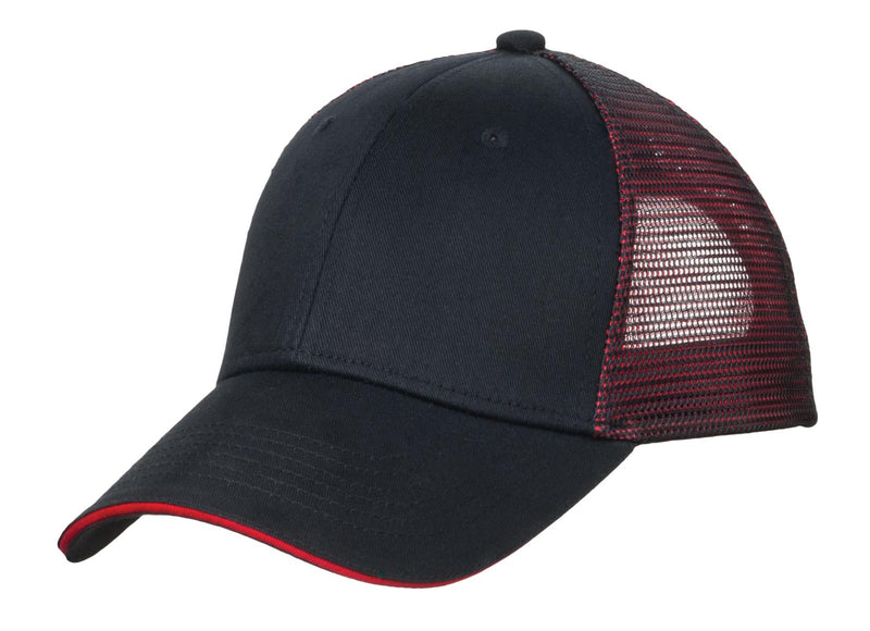 Load image into Gallery viewer, Port Authority Double Mesh Snapback Sandwich Bill Cap. C818
