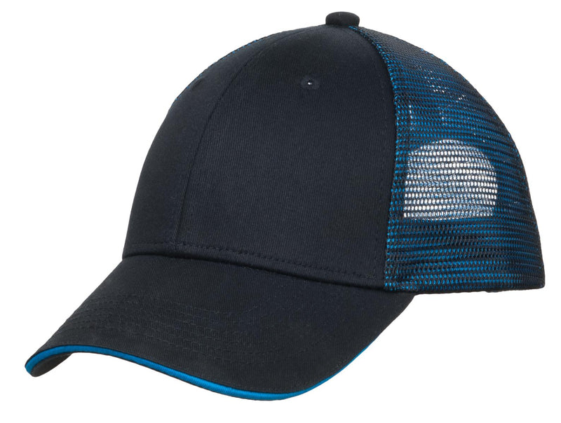 Load image into Gallery viewer, Port Authority Double Mesh Snapback Sandwich Bill Cap. C818

