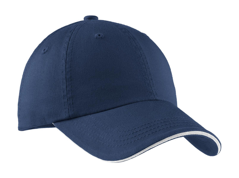 Load image into Gallery viewer, Port Authority Sandwich Bill Cap with Striped Closure.  C830
