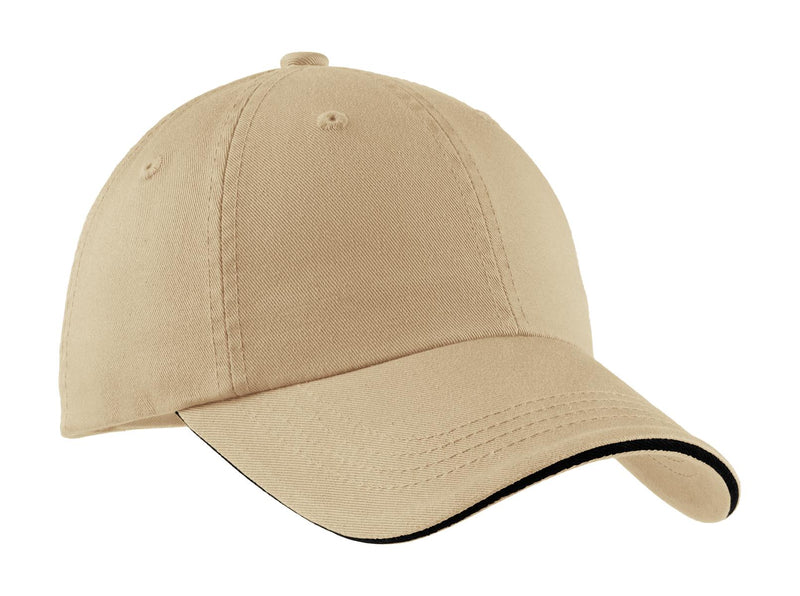 Load image into Gallery viewer, Port Authority Sandwich Bill Cap with Striped Closure.  C830
