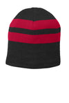 Port & Co Fleece-Lined Striped Beanie Cap. C922