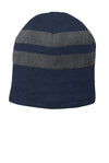 Port & Co Fleece-Lined Striped Beanie Cap. C922