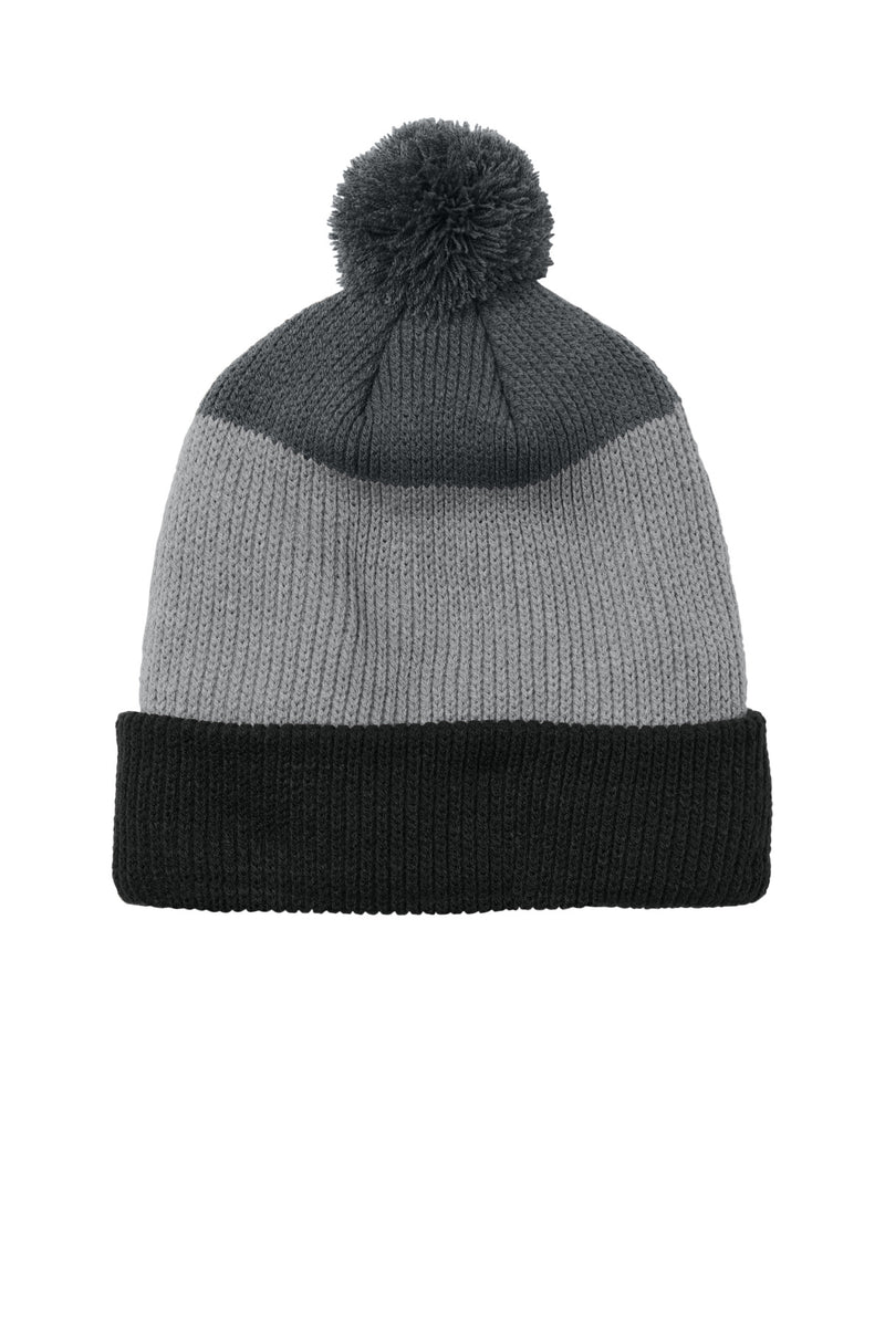 Load image into Gallery viewer, Port Authority Cozy Striped Pom Beanie C979
