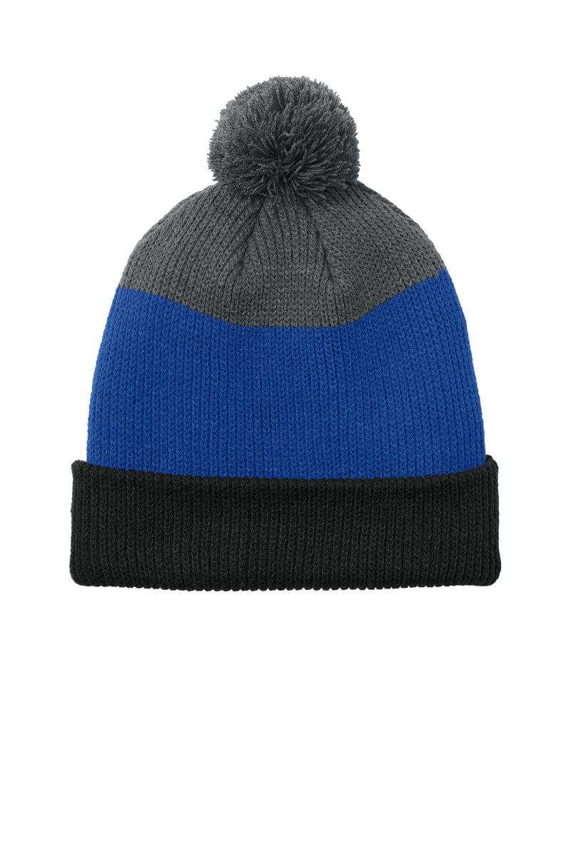 Load image into Gallery viewer, Port Authority Cozy Striped Pom Beanie C979
