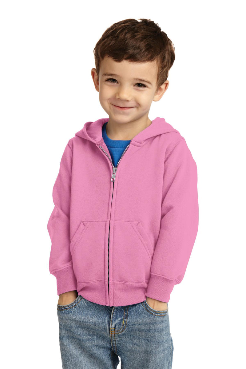 Load image into Gallery viewer, Port &amp; Co Toddler Core Fleece Full-Zip Hooded Sweatshirt. CAR78TZH
