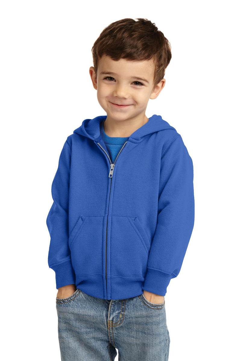 Load image into Gallery viewer, Port &amp; Co Toddler Core Fleece Full-Zip Hooded Sweatshirt. CAR78TZH
